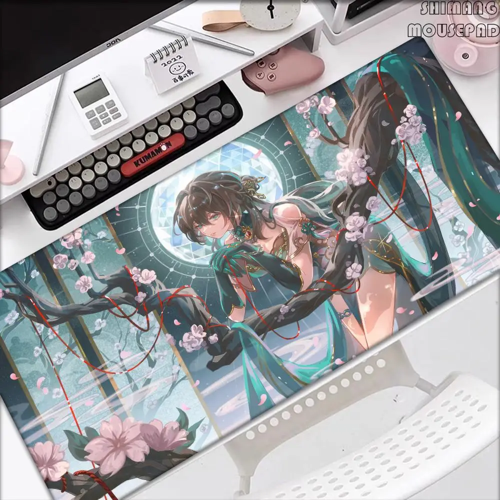

Honkai Star Rail F-firefly 90x40cm Big Thickened Mouse Pad Oversized Gaming Keyboard Notebook Table Mat For Teen Girls Bedroom