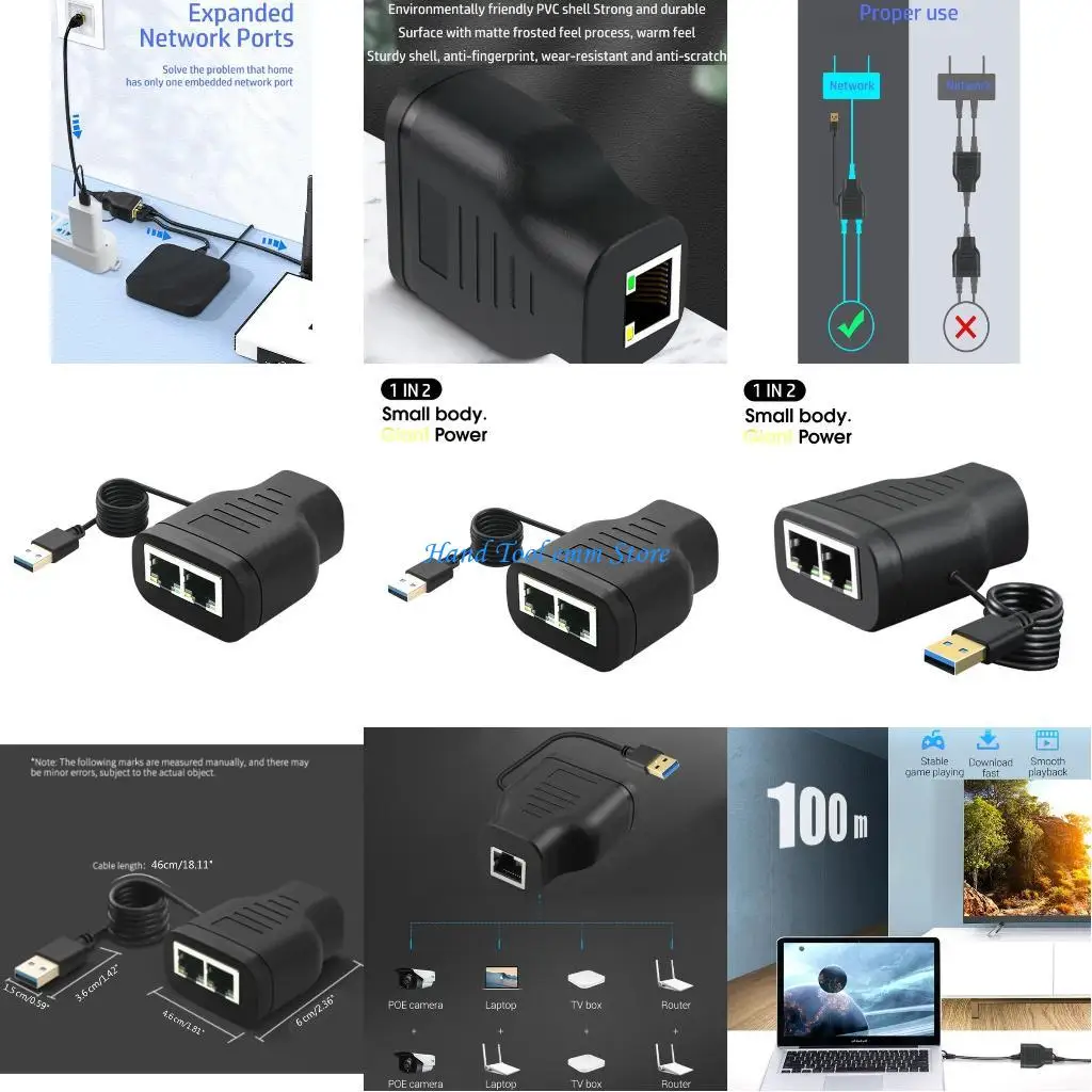 adaptador-ethernet-h37f-para-conexao-internet-1-entrada-2-redes-simultaneas