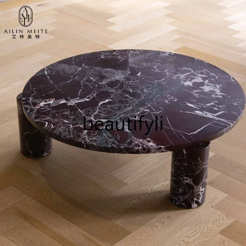 Light luxury natural travertine combination coffee table simple living room B & B marble coffee table G1218