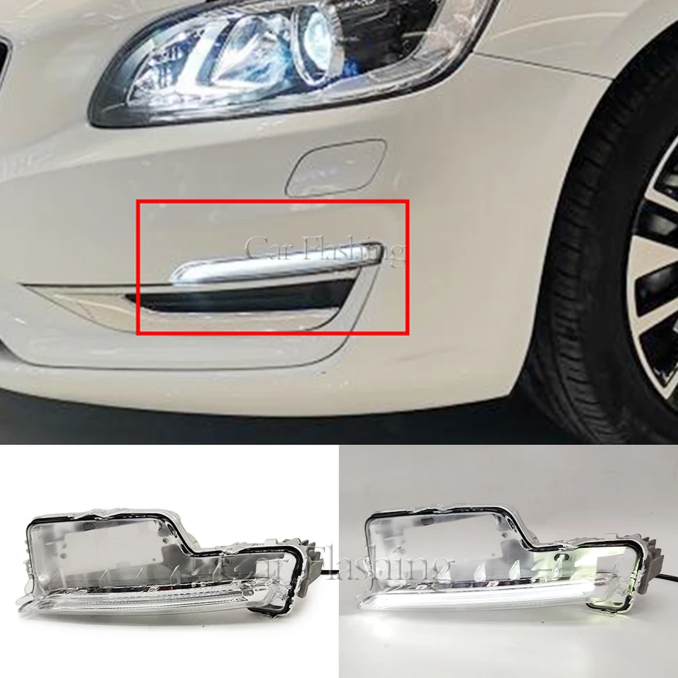 ボルボs60,2014, 2015, 2016, 2017用の車のフロントバンパー,フォグ