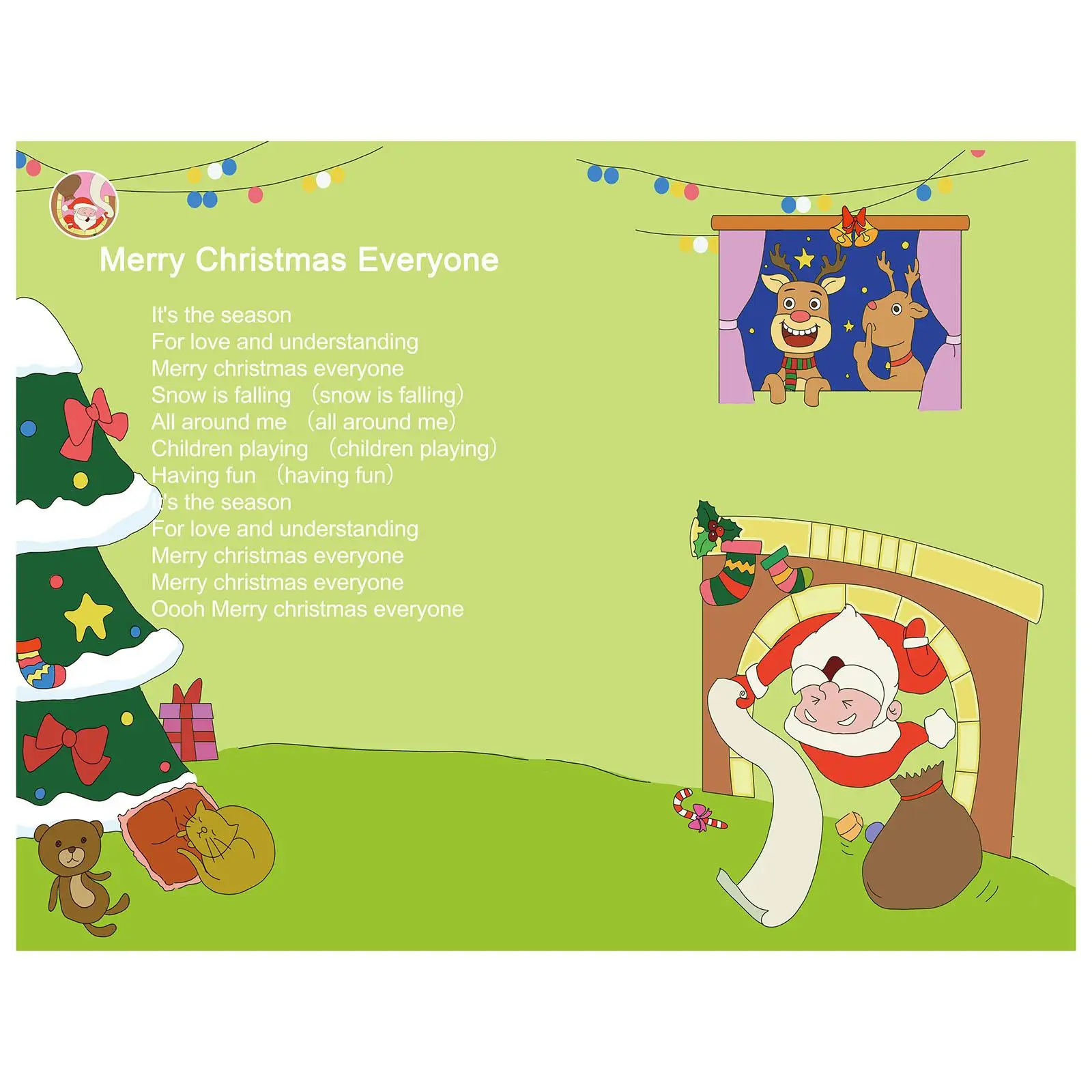 

Interactive Children's Sound Book Holiday 10 Songs Christmas Nursery Rhymes Educational Learning Toy for Kids Baby Kindergarten