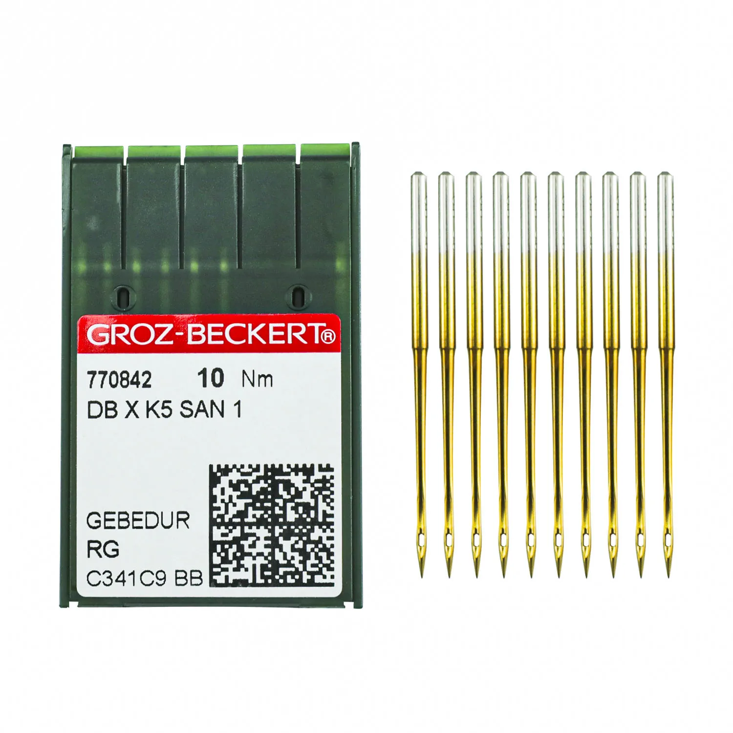 (100PCS) DBXK5 SAN 1 Groz-Beckert GEBEDUR Heat Proof Titanium Sewing Needles For Industrial Embroidery Machines BROTHER