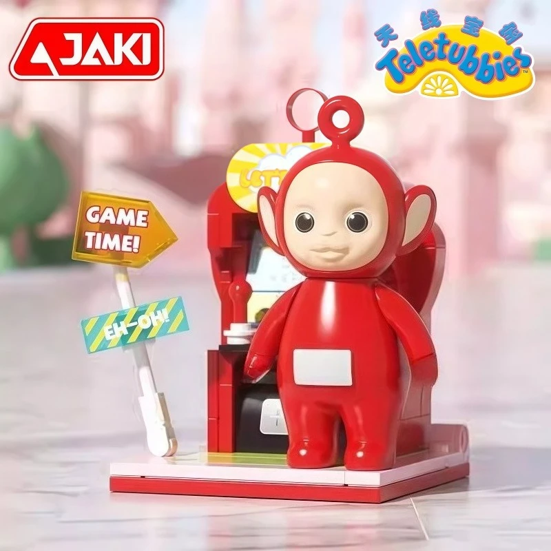 Teletubbies Xiaobo Spielmaschine Zusammenbau Bausteine Kawaii Anime Cartoon Modell Sammlerstück Ornamente Kinder Weihnachtsgeschenk