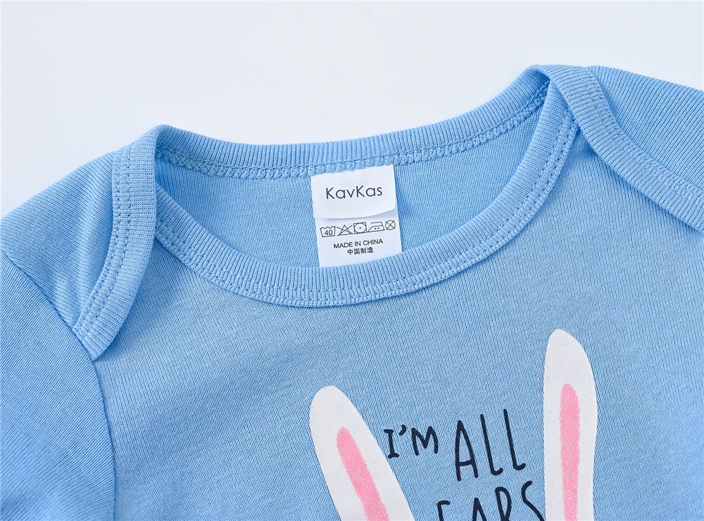 Kavkas 3 Pcs/lot Long Sleeve Baby Boy Clothes 100% Cotton Spring Newborn Boys Bodysuit 0-24M Infant Cartoon Jumpsuit