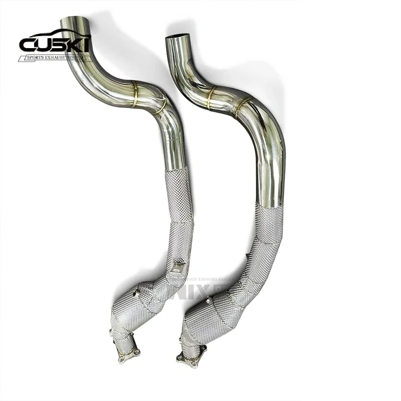 

High Performance exhaust mid pipe Downpipe for PORSCHE Cayenne 958 4.8 2010-2016 stainless steel auto Exhaust parts ﻿