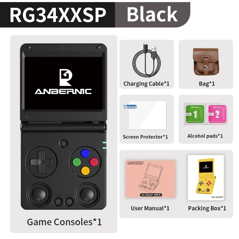 【美品】【即日発送】Anbernic RG34XXSP インディゴ Amazon.com: Anbernic RG34XXSP Retro Handheld Game Console RG34XX