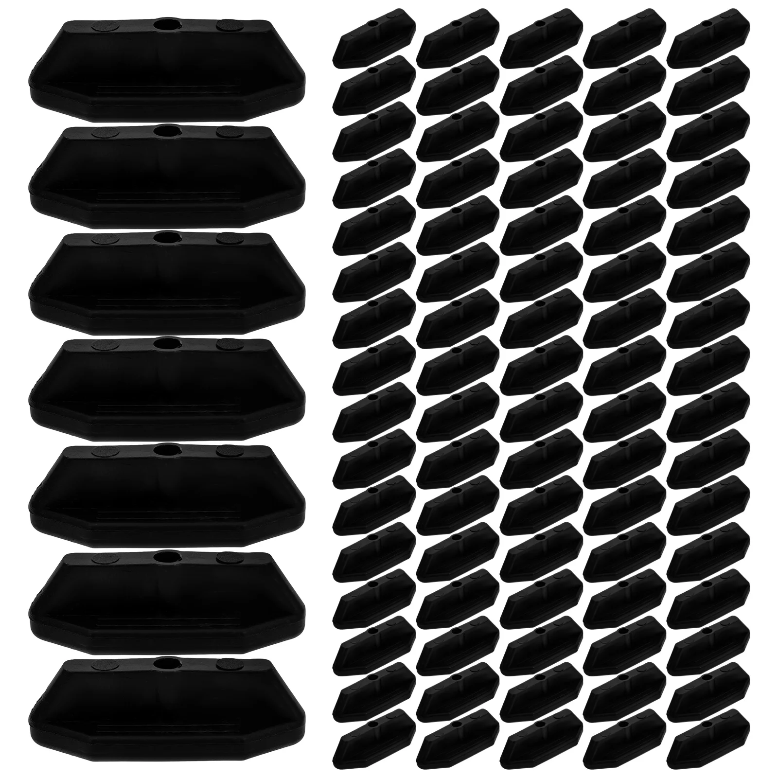 

100 Pcs Clip Deck Fastening Plastic Clips for Composite Decking Boards Fastener System Black Wood Bracket