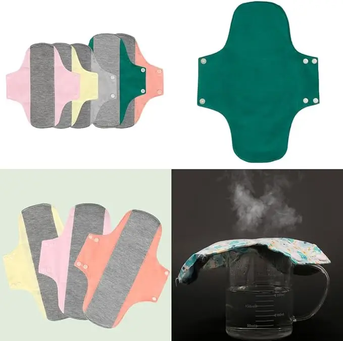 4 Pieces Reusable Graphene Incontinence Pads - Leak-Proof, Washable Sanitary Napkin for Elderly Care and Mobility Support view 4