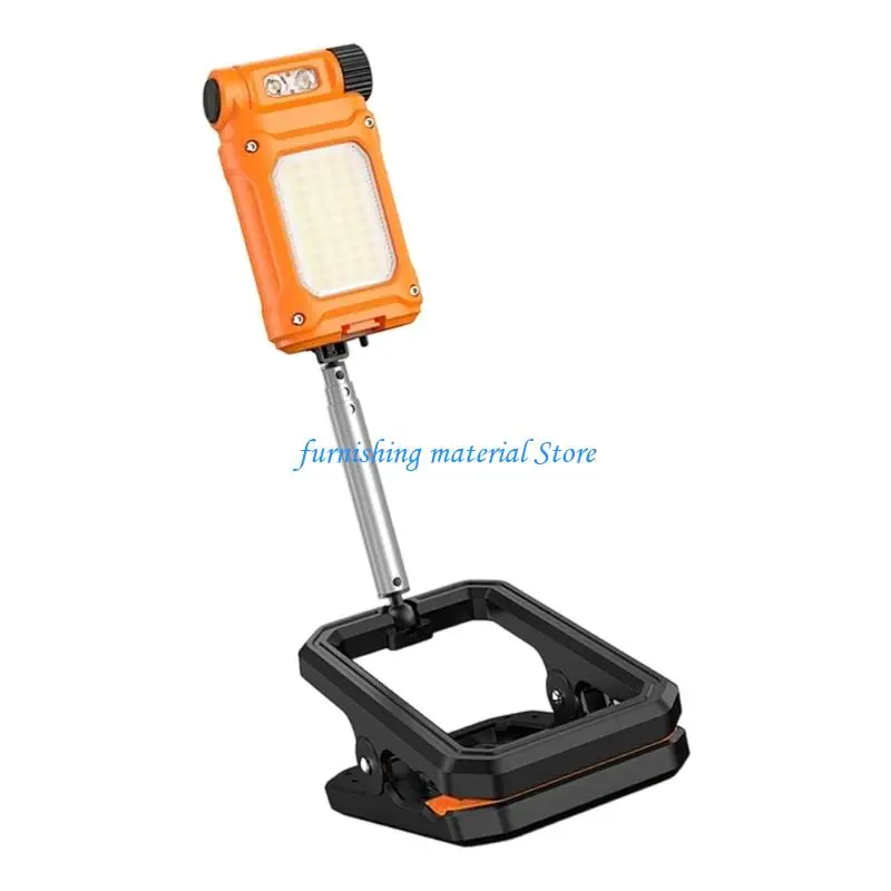 Y5GD Small Foldable Work Light With Base And 3 Lighting Levels For Workshop Or Outdoor Use