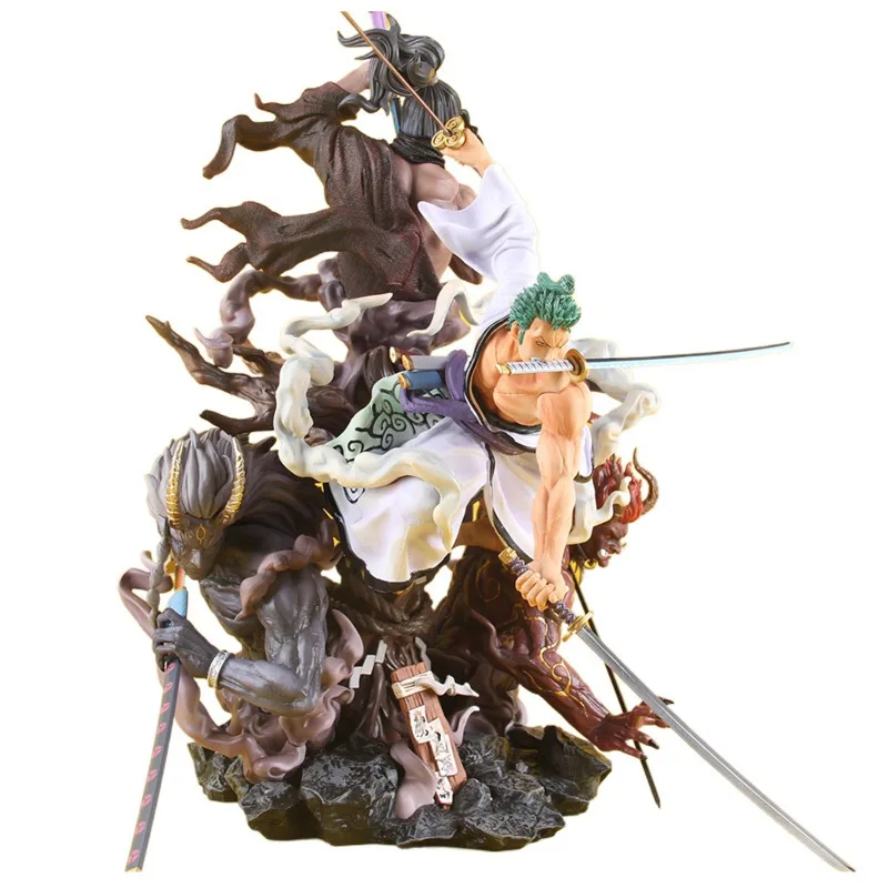 Đốt Cháy Gió PVC Roronoa Zoro 1/6 43Cm Tượng Anime Mô Hình One Piece In Hình Hoa Lá GK Bộ Sưu Tập Hình Hành Động Đồ Chơi Luffy mô Hình Figma