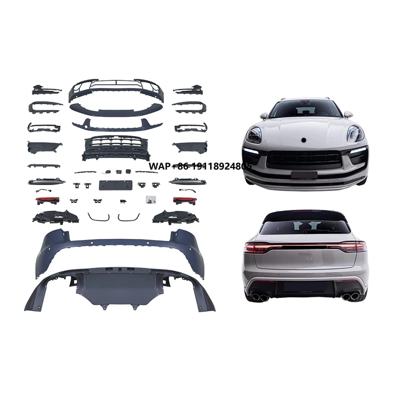 

2023 Upgraded for Macan 2014-2021 Body Kits New Condition Bumper with Daytime Running Light Front Bar Rear Bar Rear Lip