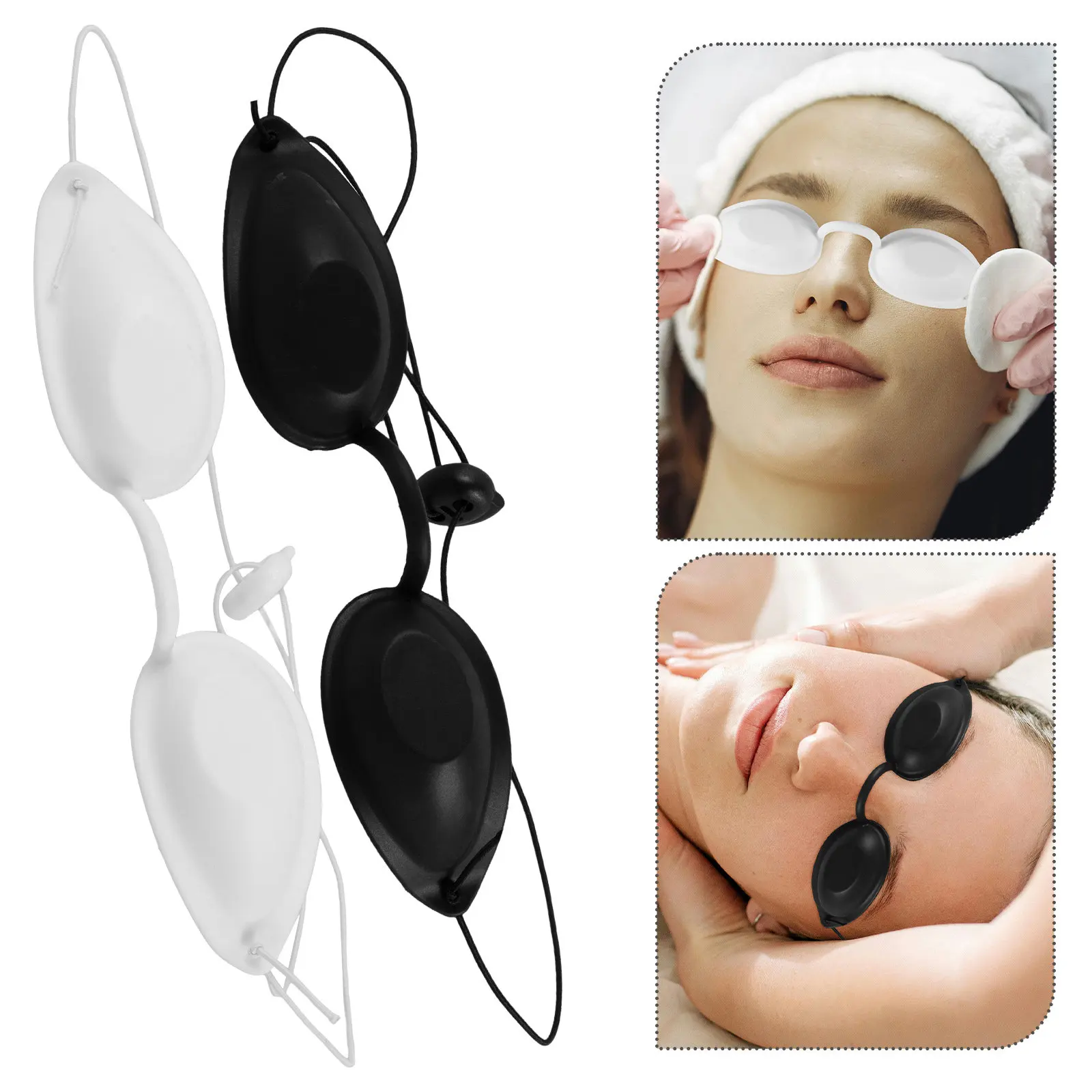 

2Pcs Eye Protection Shade Adjustable Mask for Removal Eyebrow Shaping Comfortable Safety Goggles