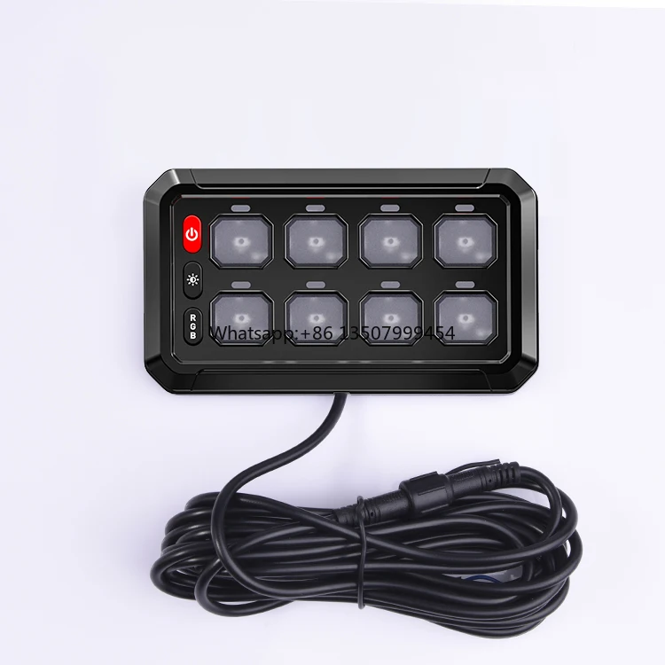 

12/24V 8 Gang Switch Panel On-Off LED Car Switch Panel Circuit Control Universal