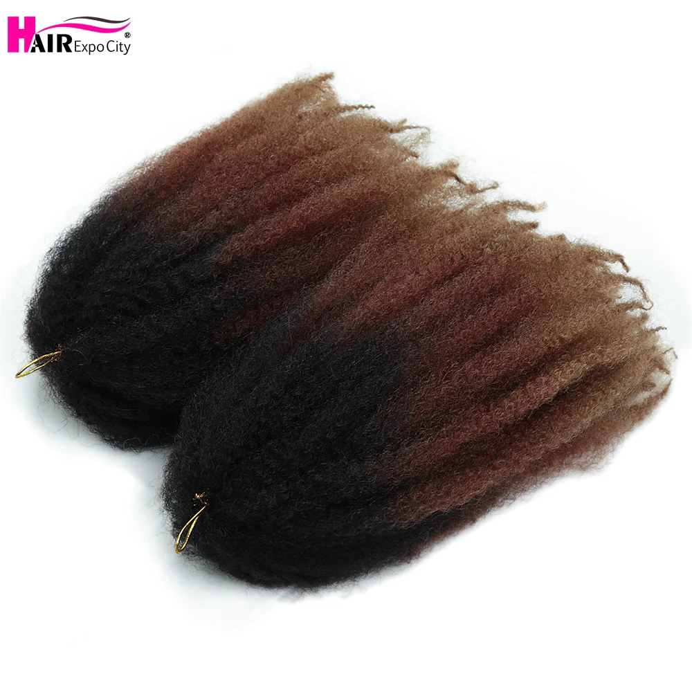 Marley Twist Zöpfe Haar 14 Zoll synthetische Afro verworrene lockige Häkelhaar für Frauen Marley Flechten Haar verlängerungen