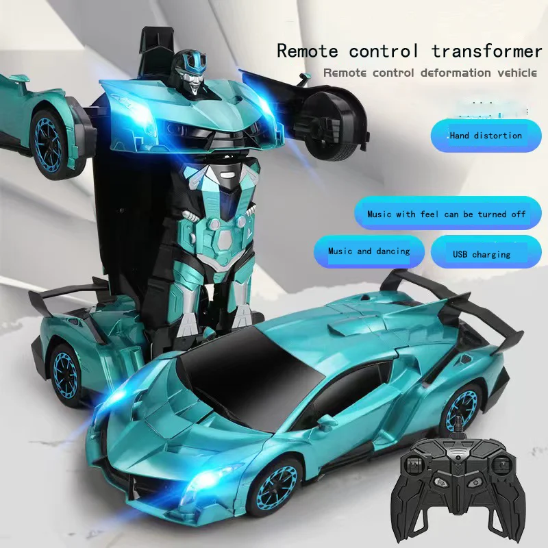 Fernbedienung Verformung Auto Roboter Simulation Modell antike Spielzeug auto Licht Musik Geste Induktion Fernbedienung Auto