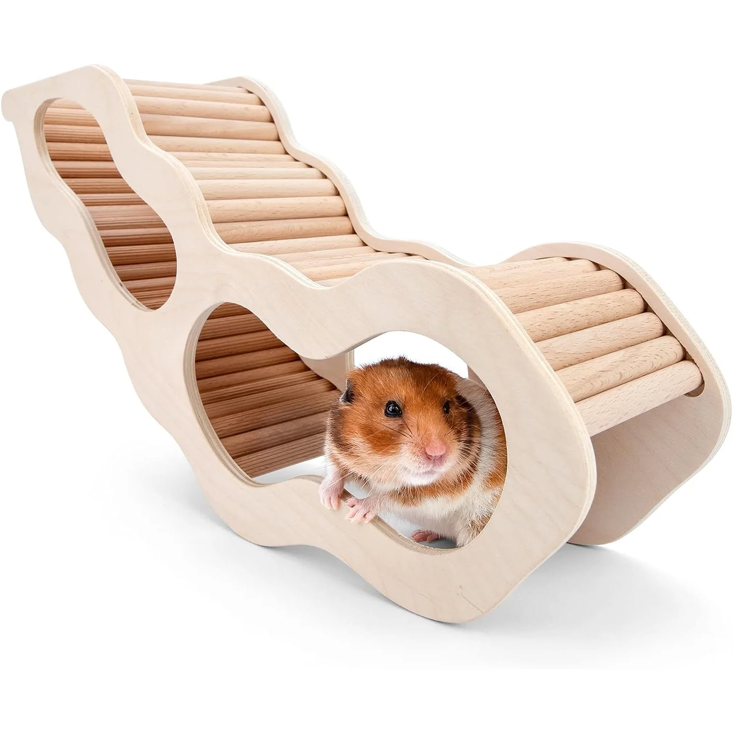 

Niteangel Hamster House, Ladder with Hamster, Sand Rat Or Similar Sized Pets (Secret Peeping Tunnel Hamster House) W/Climbing La
