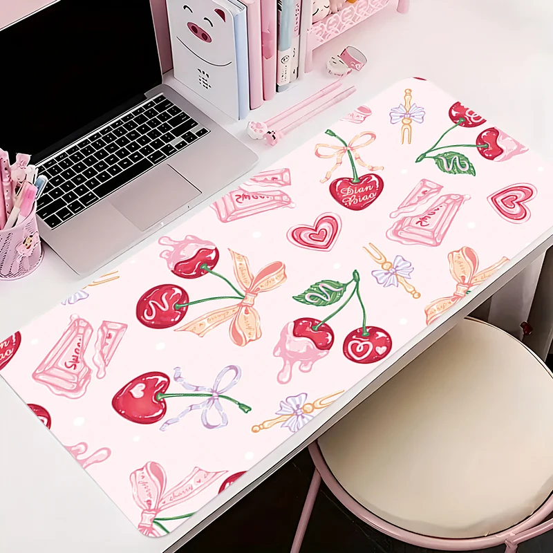 كريم الكرز نمط لوحة الماوس ، مجلس اللاعبين لوحة المفاتيح الكرتون ، مكتب حصيرة ، اكسسوارات الألعاب ، الحصير طاولة كبيرة ، الكمبيوتر ، XXL #1