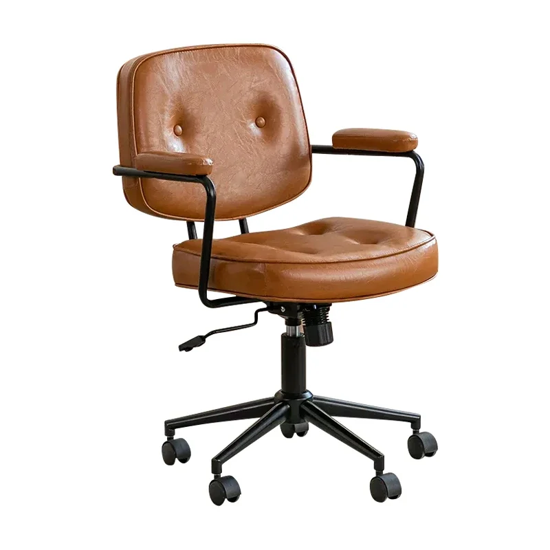 

Mid-back Desk with Comfortable Thickened Armrests, Height Adjustable