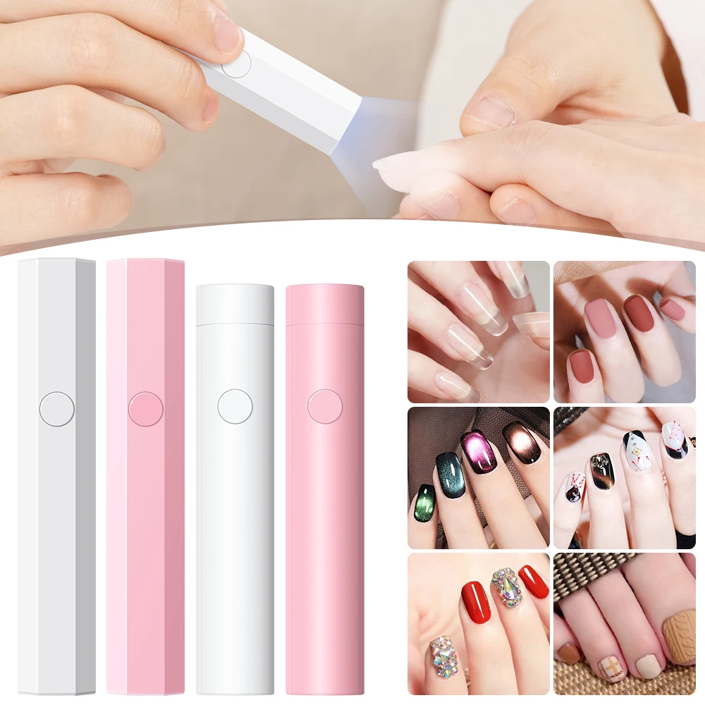 LULAA Lámpara UV de Gel de Mano Mini Secador de Uñas Profesional Lámpara de Linterna USB de Gel de Uñas Portátil para Amantes de Arte de Uñas Novatos