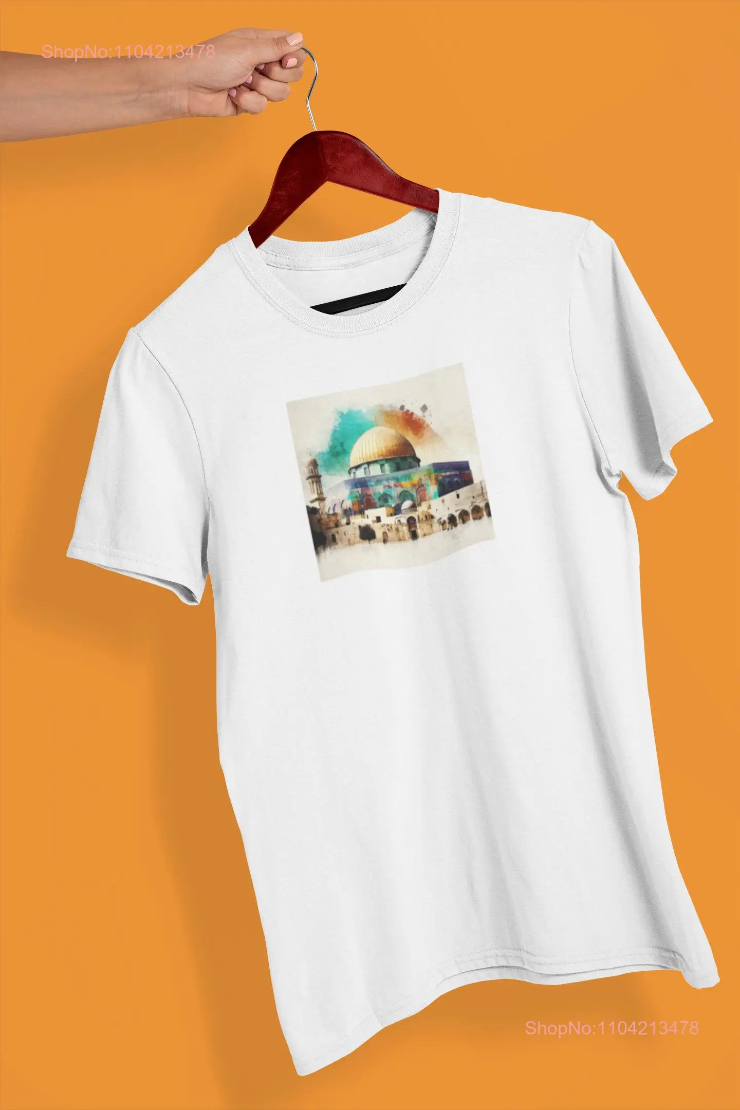 Multi color Ramadan Kareem Mosque Islamic T Shirt CrescenT  long or short sleeves