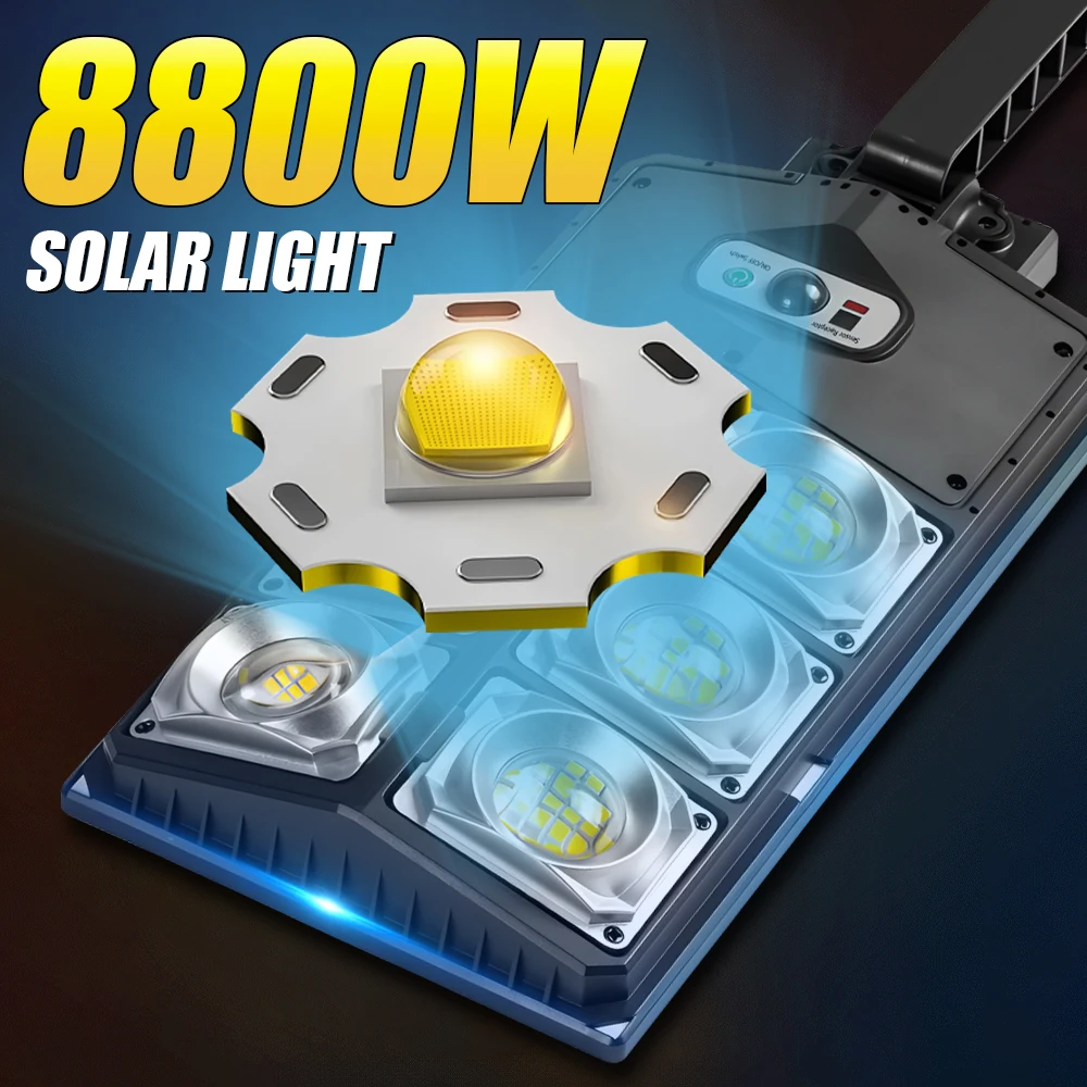 

8800W High Power Solar Street Lights Motion Sensor Wall Lamp Outdoor Solar Lamp Waterproof Solar Outdoor Light Garden Decoration