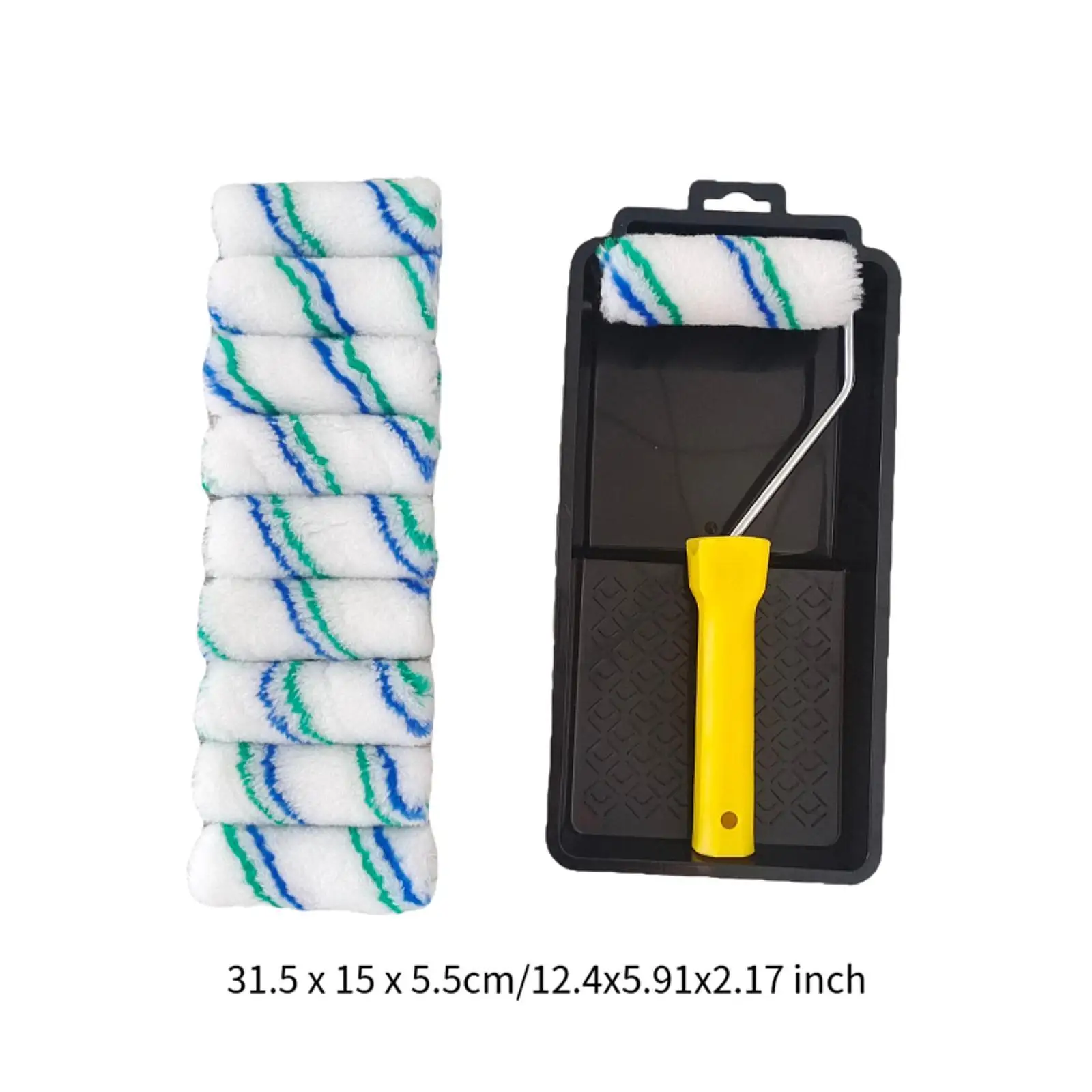 4" Paint Roller Brush with Tray Kit for Quick House Touch Ups Replacement