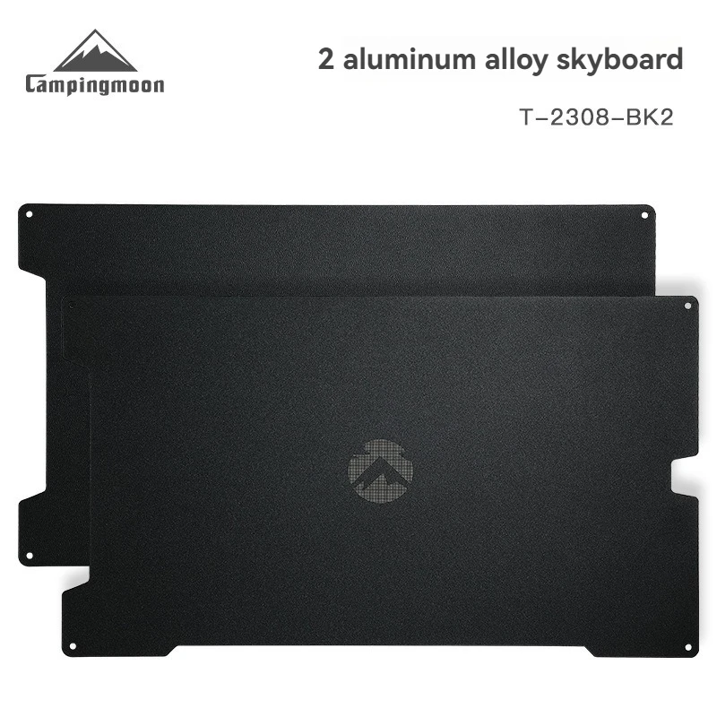 CAMPINGMOON  T-2308-BK2 Aluminum alloy frosted board 2pcs multi-purpose table accessories auxiliary tray to support the ceiling