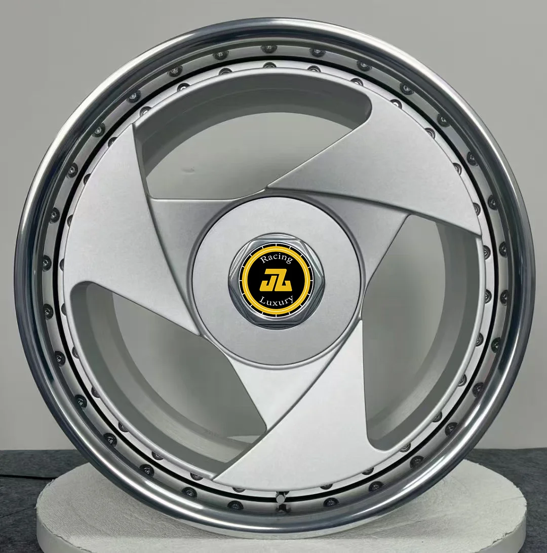 Jiangzao Custom Forged Wheels 3 Spoke 19 Inch 2-Piece Sliver Chrome 5x120 New Design  6061-T6 for F30 G20