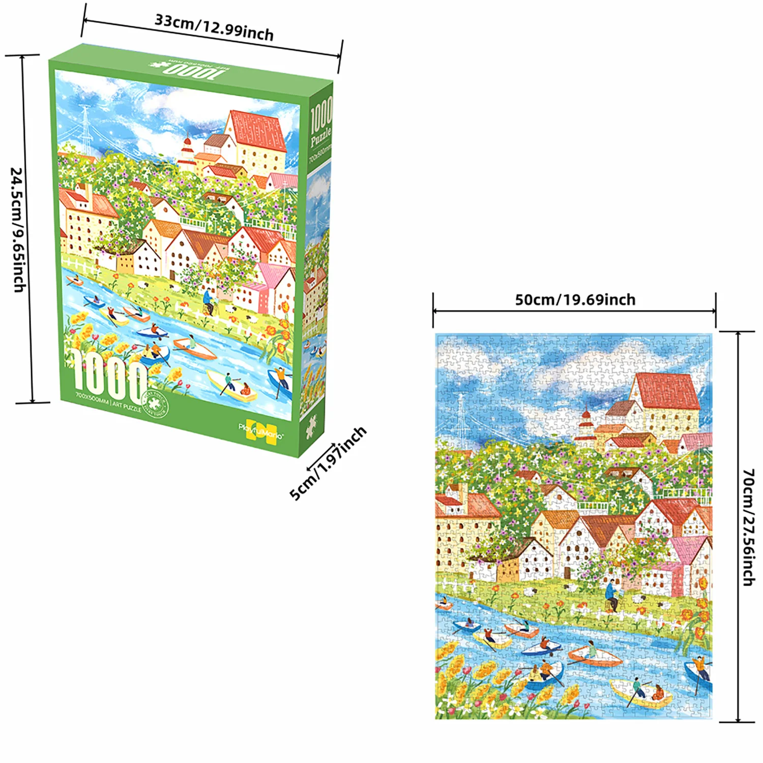 1000pcs Pleasant Scenes Velvet Material Floor Jigsaw Puzzles for Adults Home Decor Games Family Fun Educational Toys for Kids
