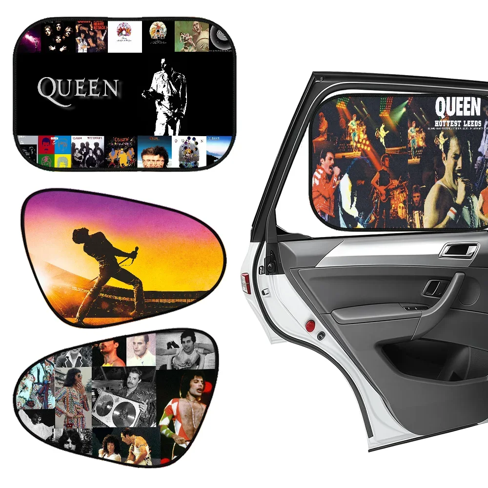 Freddie Mercury Queen Band 1PCS Window Sunshade Cover For Kids Universal Car Foldable Car Sun Shade Cover Protect Curtain Side
