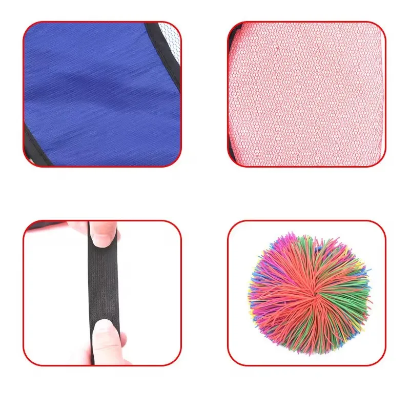 Children Outdoor Throw Toss Ball Toys Parent-child Interactive Sensory Play Double Throw Catch Elastic Ball Kid Motion Gift