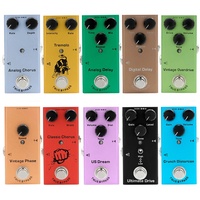 10 Pcs Electric Guitar Effect Pedal Vintage Overdrive/Crunch Distortion/US Dream/Classic Chorus/Digital Delay/Analog Delay Pedal