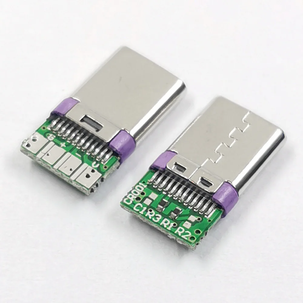 USB 3.1 typ c złącze męskie i żeńskie jack 5A wysoki prąd wtyczka usb męska Zacisk elektryczny lutowanie DIY kabel Wsparcie PCB