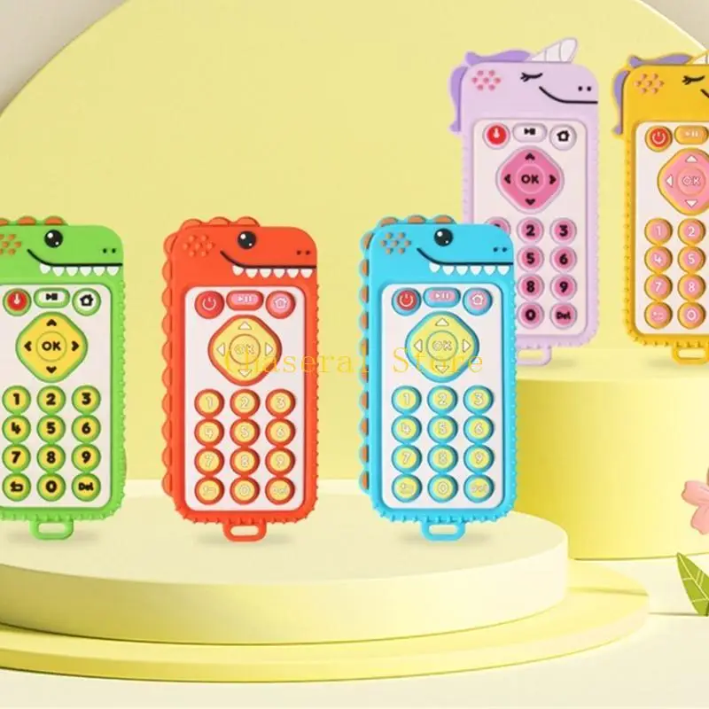 لعبة e7ce silicone cartoonteether مع تصميم عن بعد تصميم اللطف اللطيف سيليكون تسنينا سنغا للأطفال