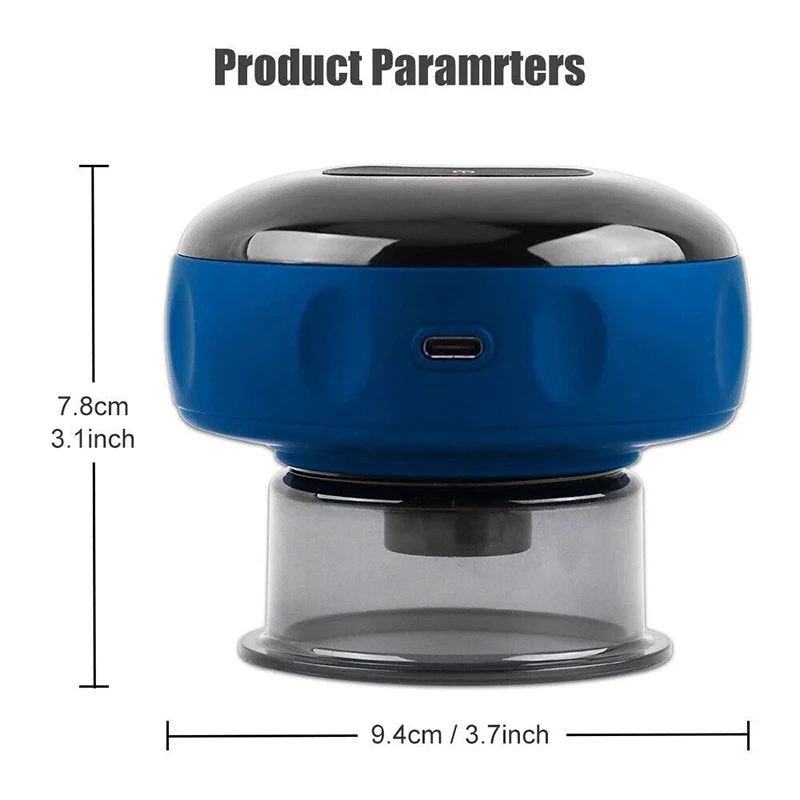 Body Scraping Massage Smart Electric Vacuum Cupping Heating Suction Cup Device Back Neck Arm Massger