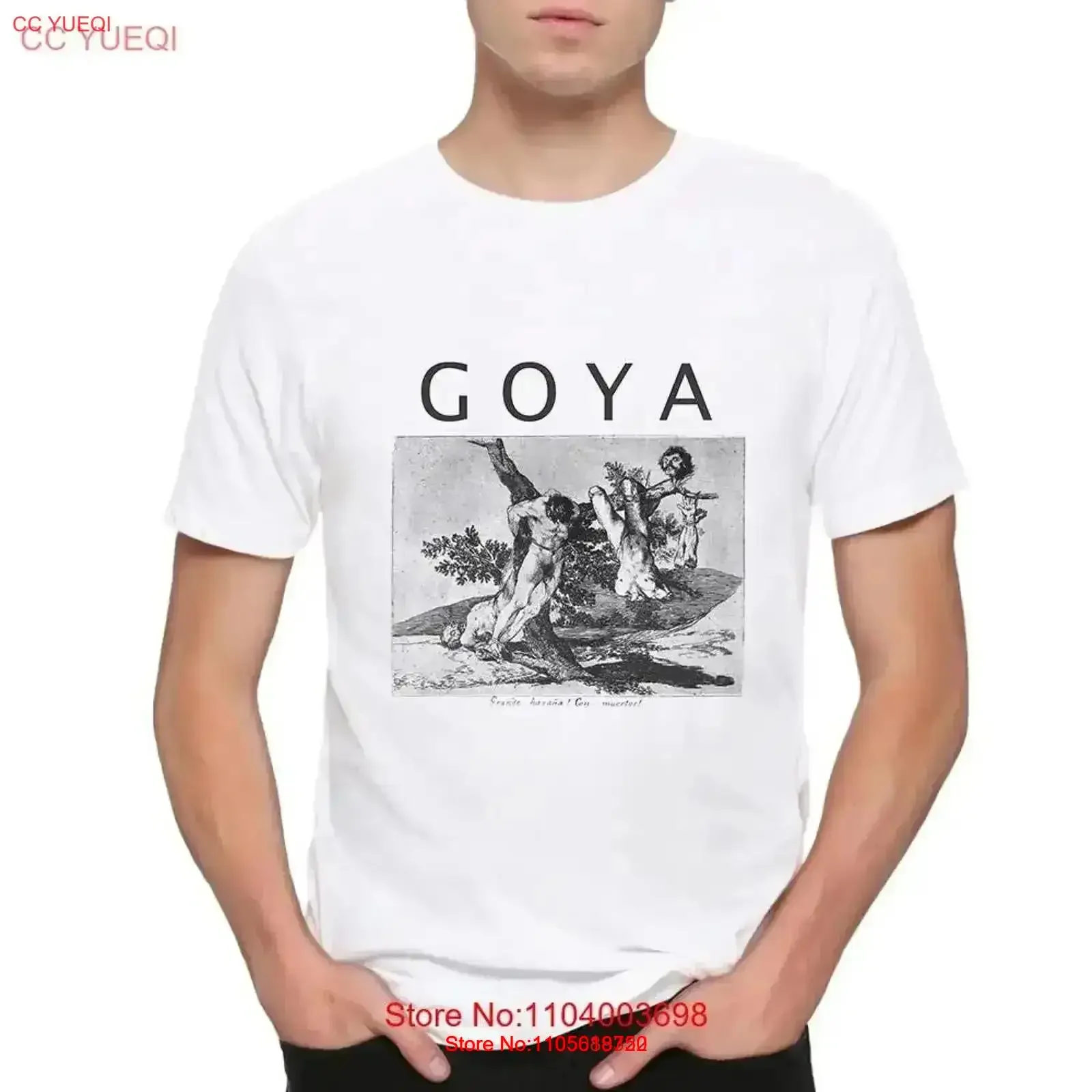 Francisco Goya Art T Shirt Men's and Women's Sizes vintage Washed Top For Everyday Wear Slightly fashion streetwear Casual