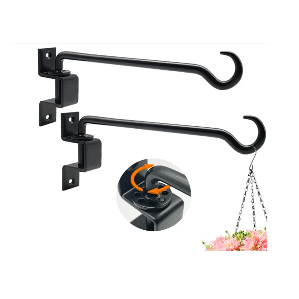 

2 Pack Swivel Plant Hanger, Wall Planter, Plant Hanging Hook Bracket, Wall-Mounted Bird Feeder Hanger