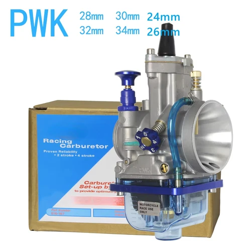 Carburador de motocicleta 2T 4T, cuenco de cubierta transparente azul para Keihin Koso OKO YZ85 Power Jet PWK 21 24 26 28 30 32 34mm