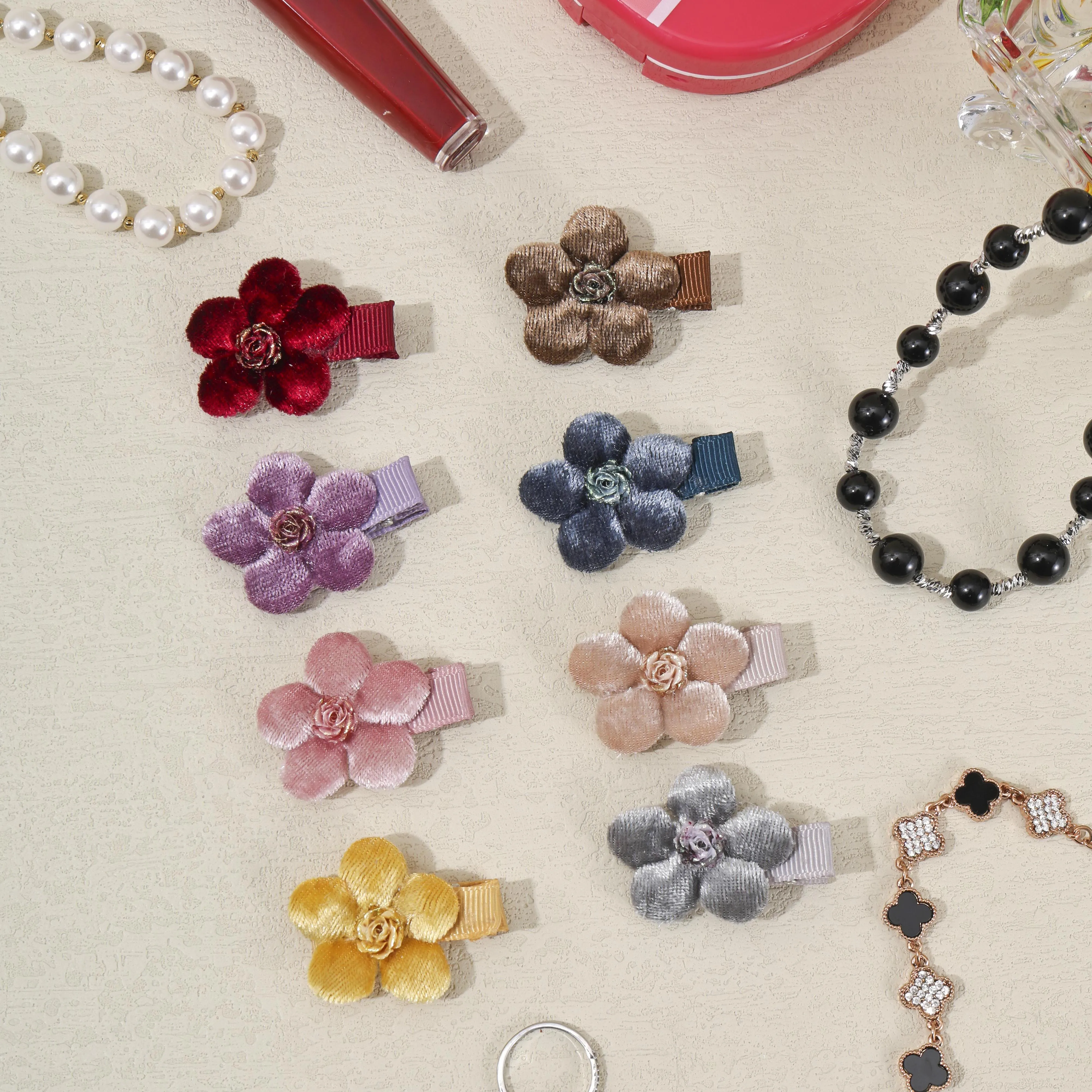 

8Pcs Cute Flower Hairpins Set Children Baby Girls Kids Hair Clips Pin Barrettes Accessories Hairclip Headwear Headdress Ornament