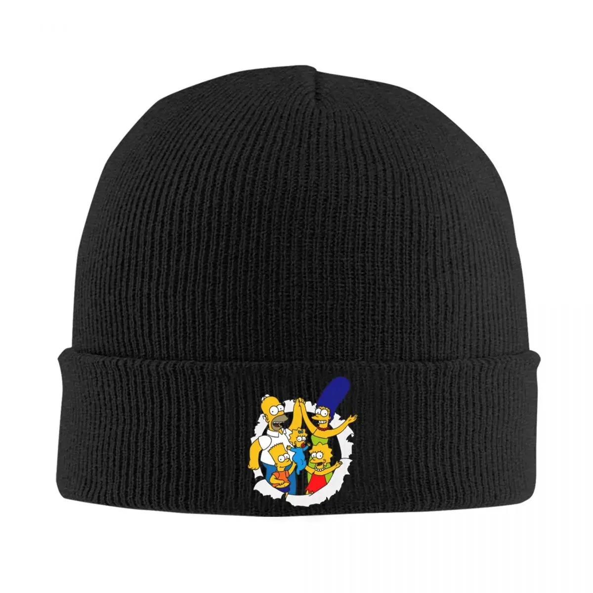 The S-simpsons Cartoon Logo Beanie Hats Knitting Hat Men Women Unisex Trendy Head Wrap Caps Outdoor Sport Custom Bonnet Hats