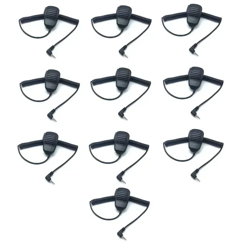 10PCS 1 Pin 3.5mm Handheld Shoulder Speaker PTT Microphone for Yaesu Vertex VX-1R/2R/3R/5R/VX168/VX160/FT60R VX-3R VX-5R Radio