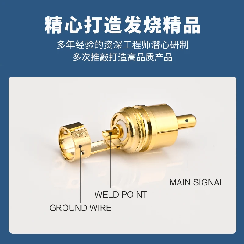 XCCSEE enchufe Lotus RCA chapado en oro de cobre puro HIFI, adecuado para dispositivos de interfaz RCA como altavoces y amplificadores