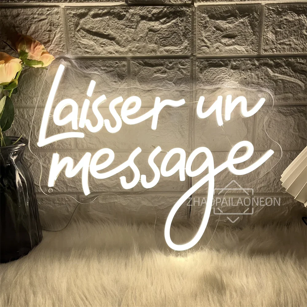Led Leave A Message Neon Sign Bedroom Wall Decor Laisser Un Message Neon Lights USB Wedding Cafe Bar Party Decoeation Signs