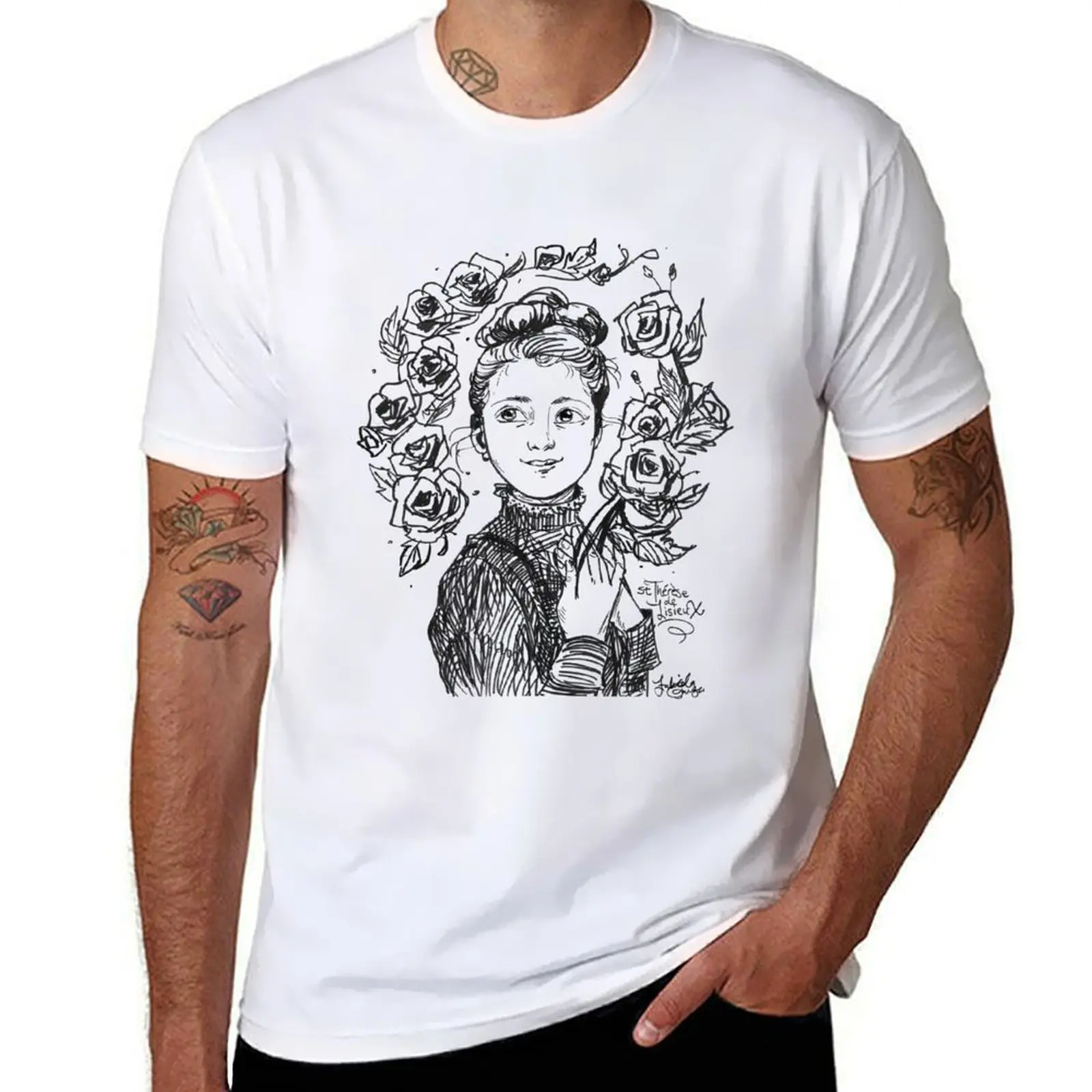 

Saint Thérèse of Lisieux T-Shirt g man t shirts for men t shirt custom print T-Shirt