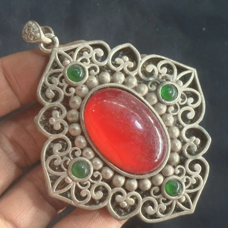 

Cloisonné, антикварные коллекционные предметы, разные старые серебряные инкрустированные звездным светом, рубиновый кулон, ожерелье с драгоценными камнями, аксессуары для подвески Holl