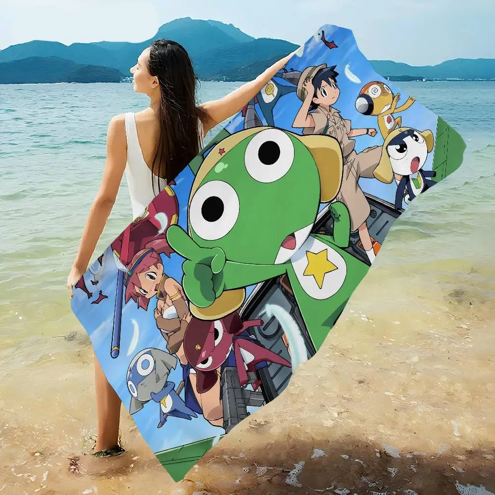 Keroro Frog Cool Gunsou Sergeant Anime Beach Swimming Soft Absorbent Washcloth Children's Gifts for Kids Travel Camping Gym