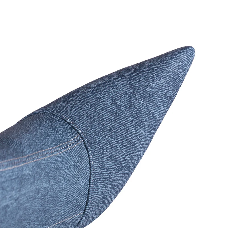 2025 الشتاء مثير الدنيم الإفراط في الركبة بوتاس السيدات 10 سنتيمتر خنجر عالية الكعب طويل بوتاس أحذية الحفلات للنساء الأزرق حجم كبير 34-45 #6