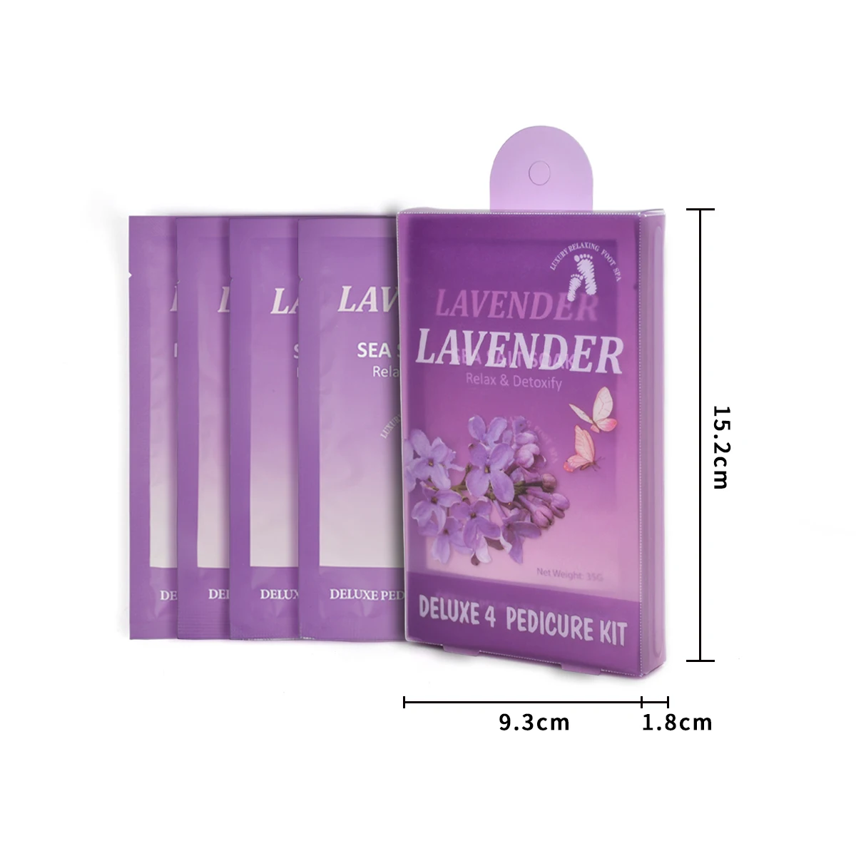 مجموعة جيلي سبا باديكير مكونة من 4 خطوات، مجموعة نقع القدم الفاخرة لصالونات التجميل المنزلية وتقشير القدم والعناية بالبشرة