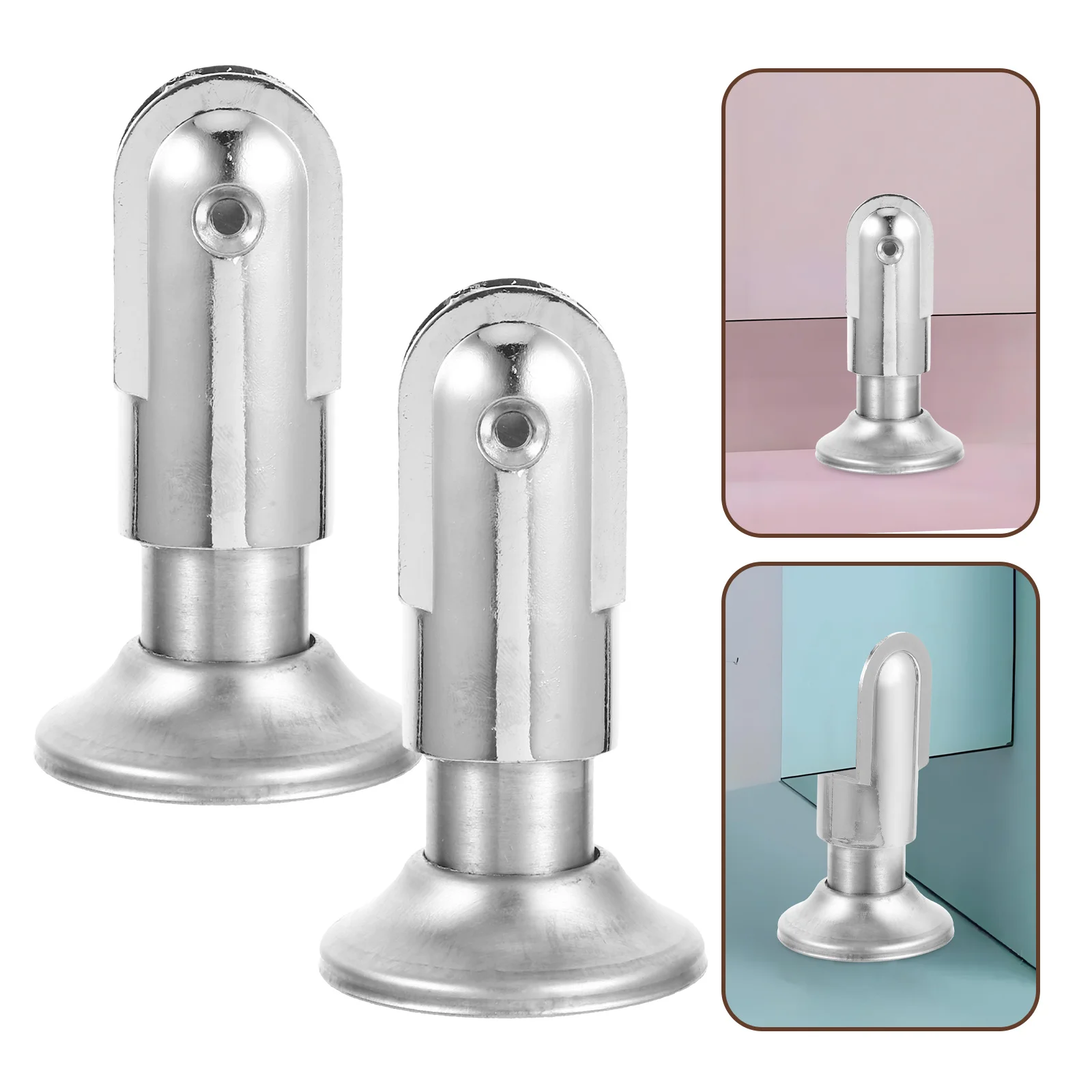 

4Pcs Stainless Steel Toilet Partition Foot Support Stable Design Bathroom Fitting Hardware Long Service Time Partition Fitting