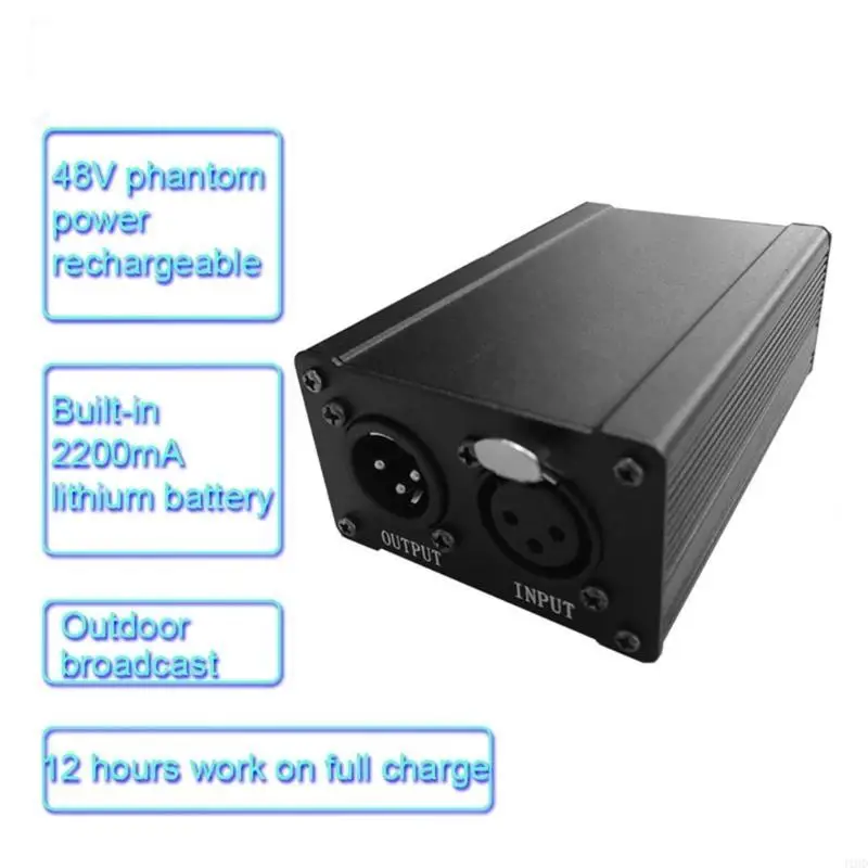 J1HD 48V USB Professional Recording MIC Breaction 2200mAh Battery